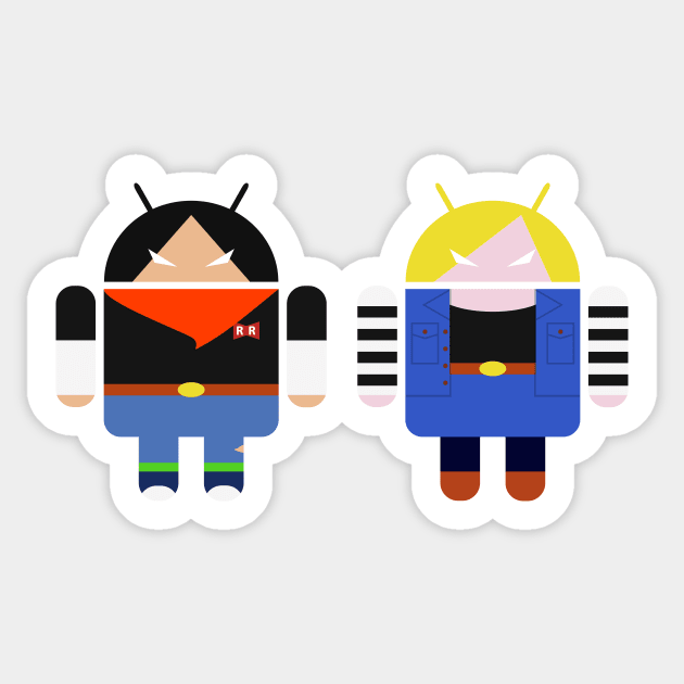 Androids 17 & 18 Sticker by prometheus31